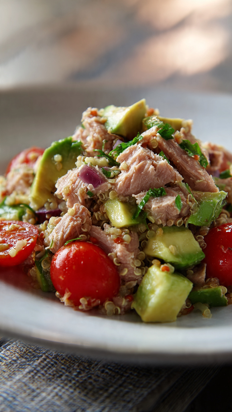 Ensalada de Atún con Aguacate y Quinoa